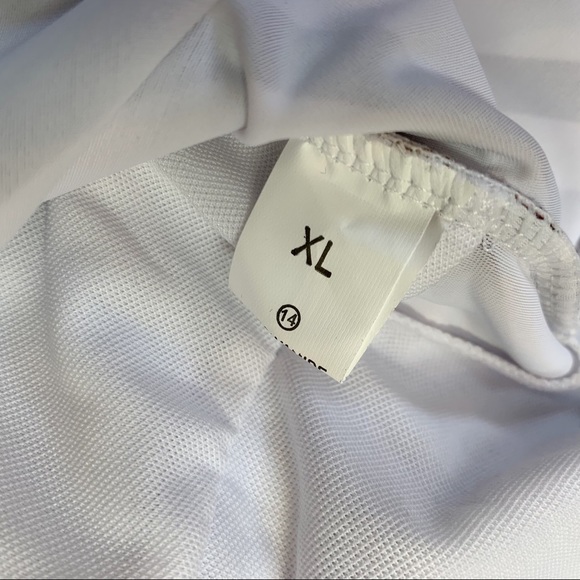 Women’s Brown White Waist Tie One Piece, XL. - Picture 7 of 8